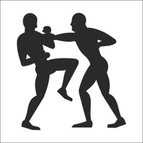70 cm Kick Boksçu Folyo Sticker