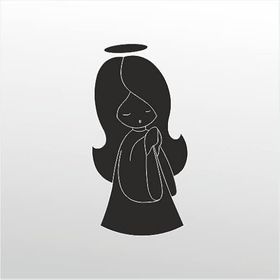 70 cm Melek Kız Folyo Sticker