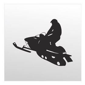 70 cm Motorlu Kızak Folyo Sticker