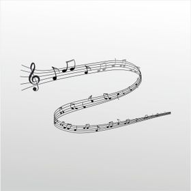 70 cm Müzik Notaları Folyo Sticker