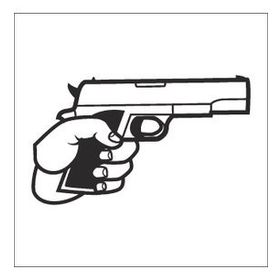 70 cm Silahlar Folyo Sticker