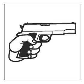 70 cm Silahlar Folyo Sticker