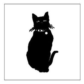70 cm Siyah Kedi Folyo Sticker