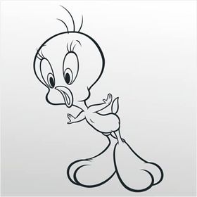 70 cm Tweety Folyo Sticker