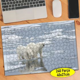 70259188 Küresel Isınma Kutup Ayısı 240 Parça Puzzle Yapboz