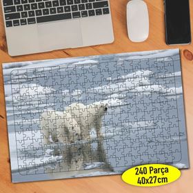 70259188 Küresel Isınma Kutup Ayısı 240 Parça Puzzle Yapboz