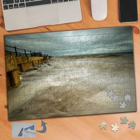 709 Deniz Kıyısı İllüstrasyon Çizim 240 Parça Puzzle Yapboz Tablo