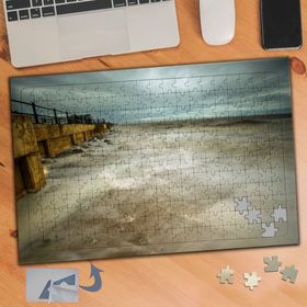 709 Deniz Kıyısı İllüstrasyon Çizim 240 Parça Puzzle Yapboz Tablo