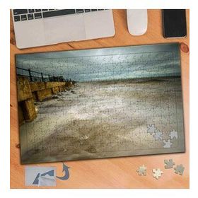 709 Deniz Kıyısı İllüstrasyon Çizim 240 Parça Puzzle Yapboz Tablo