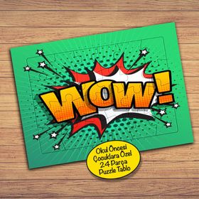 709 Wow Komik Balon Yıldızlar 24 Parça Çocuklara Özel Yapboz Tablo