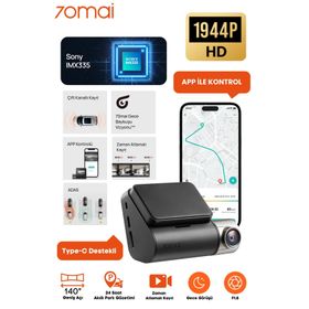 70Mai A500S 2.7K GPS WiFi Pro Plus+ Ön Cam Kayıt Kamerası