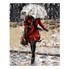 70x90 cm Beyaz Şemsiye Sayılarla Boyama Seti Rulo Duvar Sticker