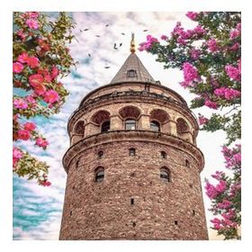 70x90 cm Galata Rüyasi Sayılarla Boyama Seti Rulo Duvar Sticker