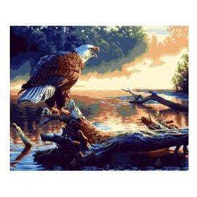 70x90 cm Göldeki Kartal Sayılarla Boyama Seti Rulo Duvar Sticker