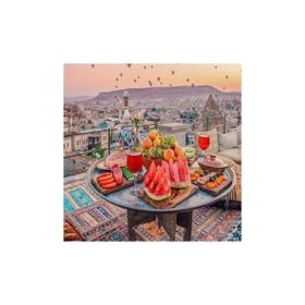 70x90 cm Kapadokyada Bir Gün Sayılarla Boyama Seti Rulo Duvar Sticker