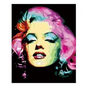 70x90 cm Marilyn Monroe Renkli Sayılarla Boyama Seti Rulo Duvar Sticker