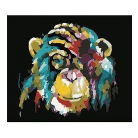 70x90 cm Maymun Renkli Sayılarla Boyama Seti Rulo Duvar Sticker
