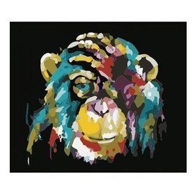 70x90 cm Maymun Renkli Sayılarla Boyama Seti Rulo Duvar Sticker