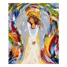 70x90 cm Melek Anne Sayılarla Boyama Seti Rulo Duvar Sticker