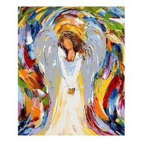 70x90 cm Melek Anne Sayılarla Boyama Seti Rulo Duvar Sticker