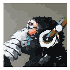70x90 cm Mısır Tanrısı Horus Sayılarla Boyama Seti Rulo Duvar Sticker