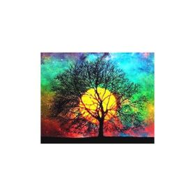70x90 cm Renkli Dingin Ağaç Sayılarla Boyama Seti Rulo Duvar Sticker