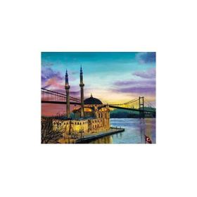 70x90 cm Renkli İstanbul Ortaköy Boyama Seti Rulo Duvar Sticker