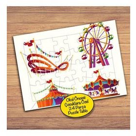 711 Lunapark Eğlence Merkezi 24 Parça Çocuklara Özel Yapboz Tablo