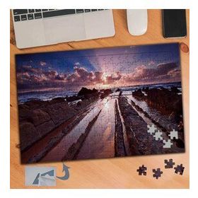 712 Pembe Gökyüzü Çekilmiş Sular 240 Parça Puzzle Yapboz Tablo
