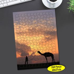 71349535 Gün Batımı Deve Silüeti 240 Parça Puzzle Yapboz