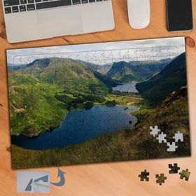 714 Dağların Çevrelediği Gölet 240 Parça Puzzle Yapboz Tablo