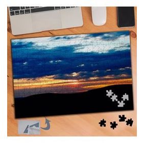 718 Gün Batımında Mavi Turuncu Gök 240 Parça Puzzle Yapboz Tablo
