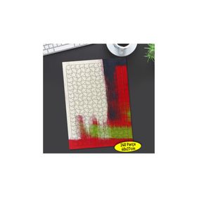 71857392 Beyaz Kırmızı Siyah Boya Deseni 240 Parça Puzzle Yapboz