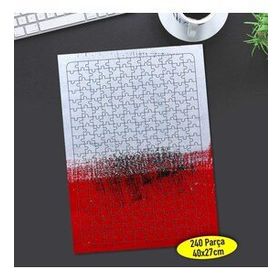 71858247 Kırmızı Beyaz Boya Desenleri 240 Parça Puzzle Yapboz