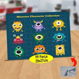 7190 Renkli Sevimli Canavarlar 99 Parça Puzzle Yapboz Tablo