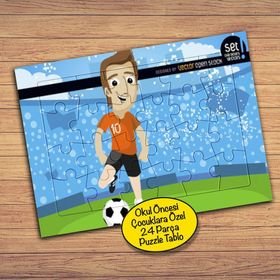 72 Spor Stadyumdaki Futbolcu 24 Parça Çocuklara Özel Yapboz Tablo