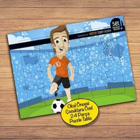 72 Spor Stadyumdaki Futbolcu 24 Parça Çocuklara Özel Yapboz Tablo