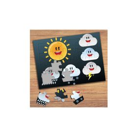72013 Gülümseyen Güneş Bulutlar Çocuklara Özel Puzzle Yapboz Tablo