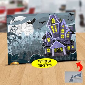 7214 Korku Evi ve Uçan Yarasalar 99 Parça Puzzle Yapboz Tablo