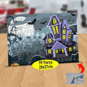 7214 Korku Evi ve Uçan Yarasalar 99 Parça Puzzle Yapboz Tablo