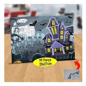 7214 Korku Evi ve Uçan Yarasalar 99 Parça Puzzle Yapboz Tablo
