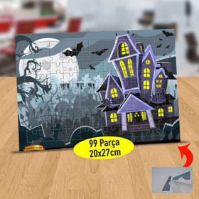 7214 Korku Evi ve Uçan Yarasalar 99 Parça Puzzle Yapboz Tablo