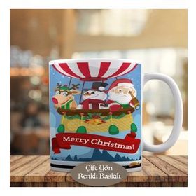 7214 Merry Christmas Yazılı Yılbaşı Balonu Kupa Bardak