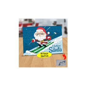 7214 Snowboard Yapan Noel Baba 99 Parça Puzzle Yapboz Tablo