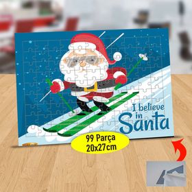 7214 Snowboard Yapan Noel Baba 99 Parça Puzzle Yapboz Tablo