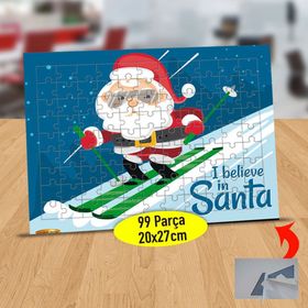 7214 Snowboard Yapan Noel Baba 99 Parça Puzzle Yapboz Tablo