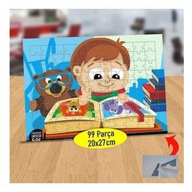7214495170 Resimli Kitap Okuyan Kız 99 Parça Puzzle Yapboz Tablo