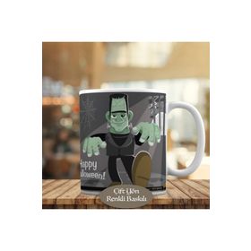 721474 Yeşil Frankenstein Cadılar Bayramı Kupa Bardak