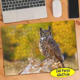 72182248 Keskin Bakışlı Sevimli Baykuş 240 Parça Puzzle Yapboz