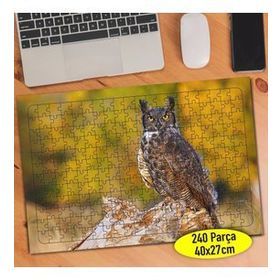 72182248 Keskin Bakışlı Sevimli Baykuş 240 Parça Puzzle Yapboz